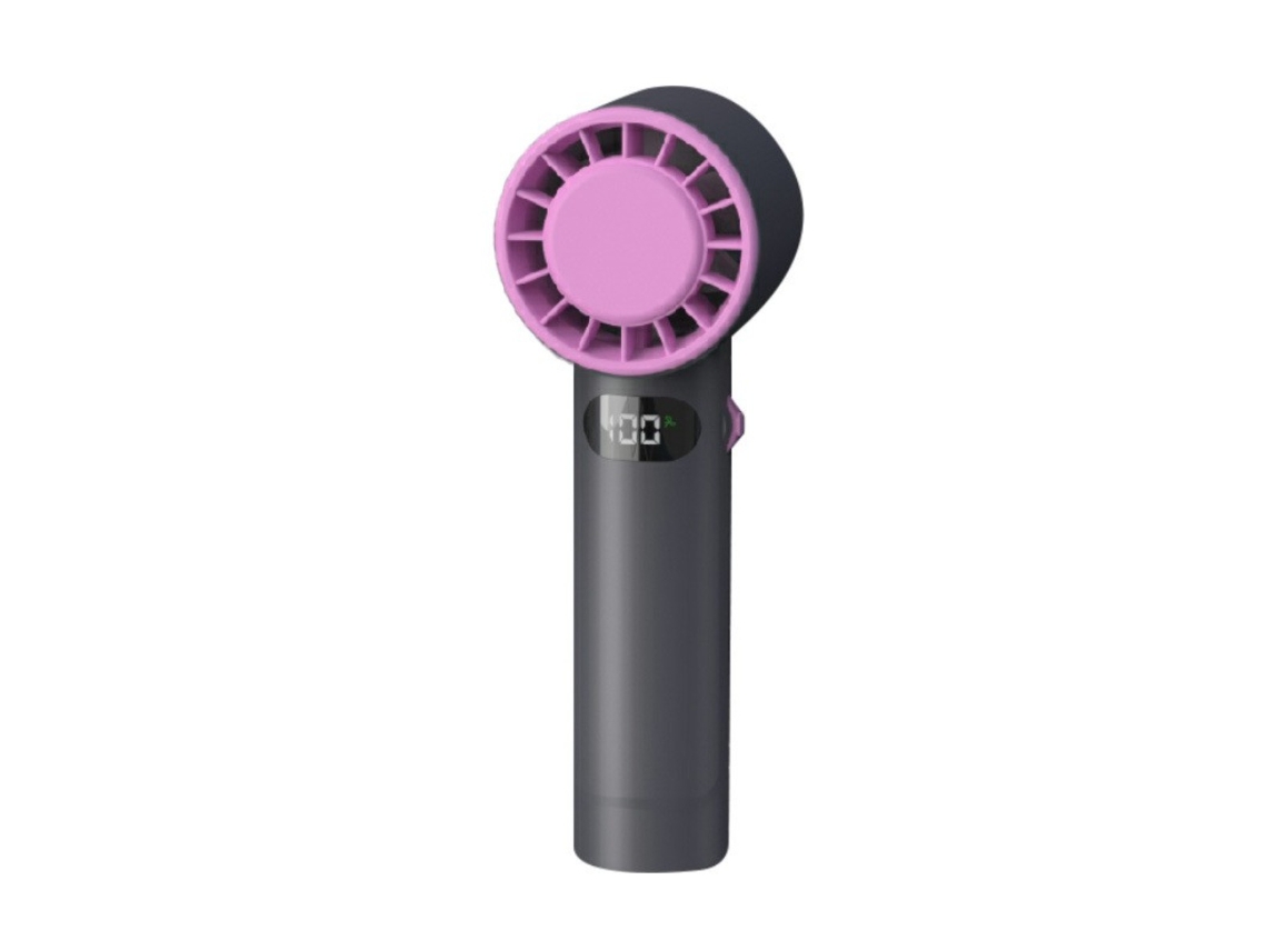 Ventilador BRILVIBERA portátil com visor digital, resfriamento termoelétrico, 100 níveis, bateria 1200 mAh, clipe