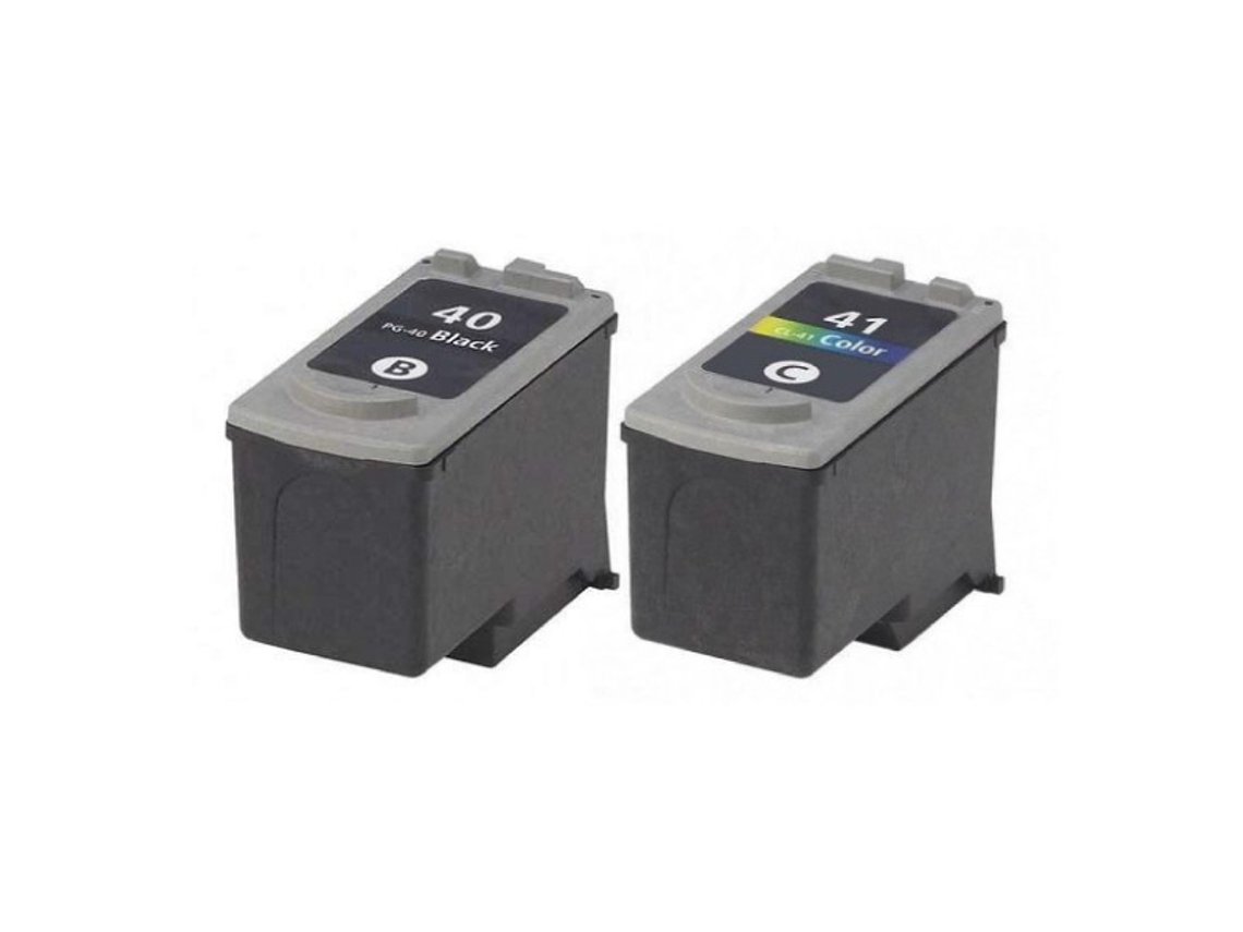 Tinteiro Compatível com  Canon Pg40 Preto e Cl41 Cores (Pack 2)