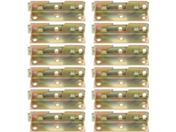 Anneome Conjunto De 12-fivelas Dobradiça Para Cama Em Aço Laminado A Frio, Suportes Reforçados De 10cm Para Grades Cama