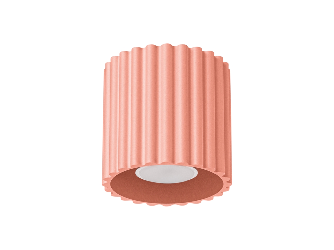 Candeeiro De Teto Aura De Alumínio Pêssego 10x10x10cm Sollux Lighting