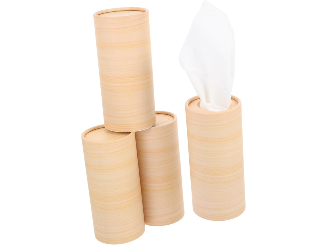 Conjunto De 4 Porta Lenços Cilíndricos Compatíveis Com Porta Copos, Organizados E Elegantes. Gokoco