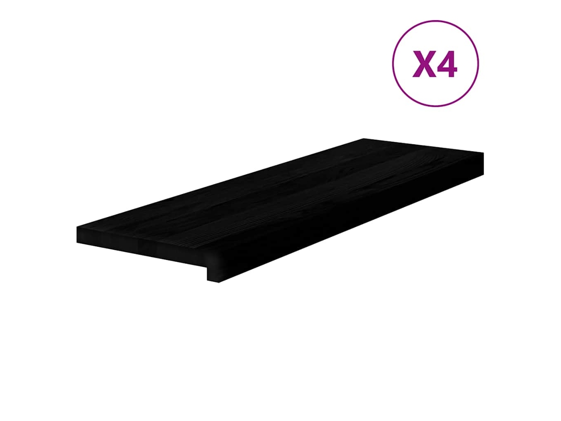 Tapetes de Escada 4 Pcs 80x25x2 cm Carvalho Castanho Escuro MAISON EXCLUSIVE