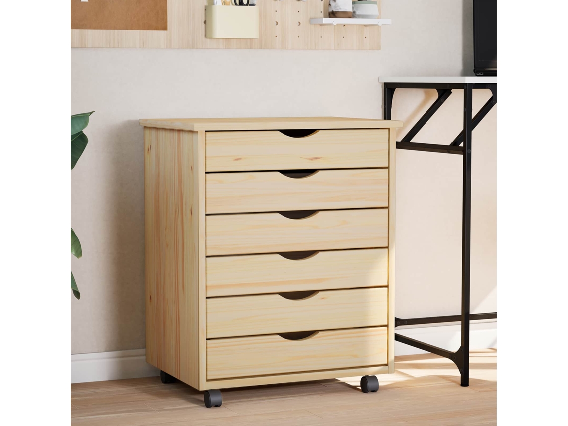 Vidaxl Armário Móvel Com Gavetas Moss 53 X 39 X 65,5 Cm