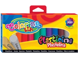 Plasticina 12 Cores com Dourado e Prateado