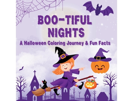 Livro Boo-tiful Nights A Halloween Coloring Journey amp Fun Facts Color, Learn, and Enjoy Spooky Fun de Art Mate (Inglês)