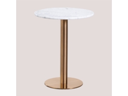 Sklum Round Marble Cosmopolitan Bar Table Mármore     Oro Rosa     Ø60 Cm              Mármore Branco Guangxi