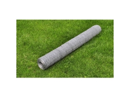 Vidaxl Cerca De Arame P/ Galinheiro 25x0,75 M Aço Galvanizado Prateado