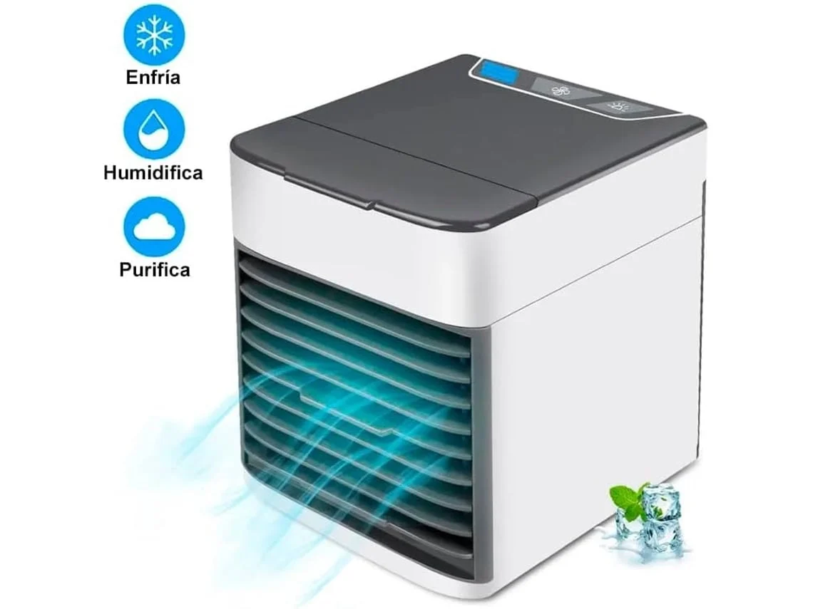 Mini Ar Condicionado Portátil Silencioso Ar Condicionado Usb Para Secretária Ventilador 3 Em 1 De 7 W Stelasplen