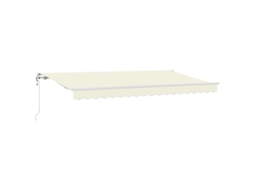 Conjunto 1 Toldo Retrátil Vidaxl Creme Tecido (350 X 200 Cm)