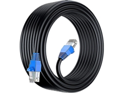 Cabo De Rede Ethernet Cat6 Para Áreas Externas, À Prova Dágua, Enterrado Diretamente, De 50 M Utp Aprox. 550 Mhz Preto, 50 Metros Hongde Slowmoose