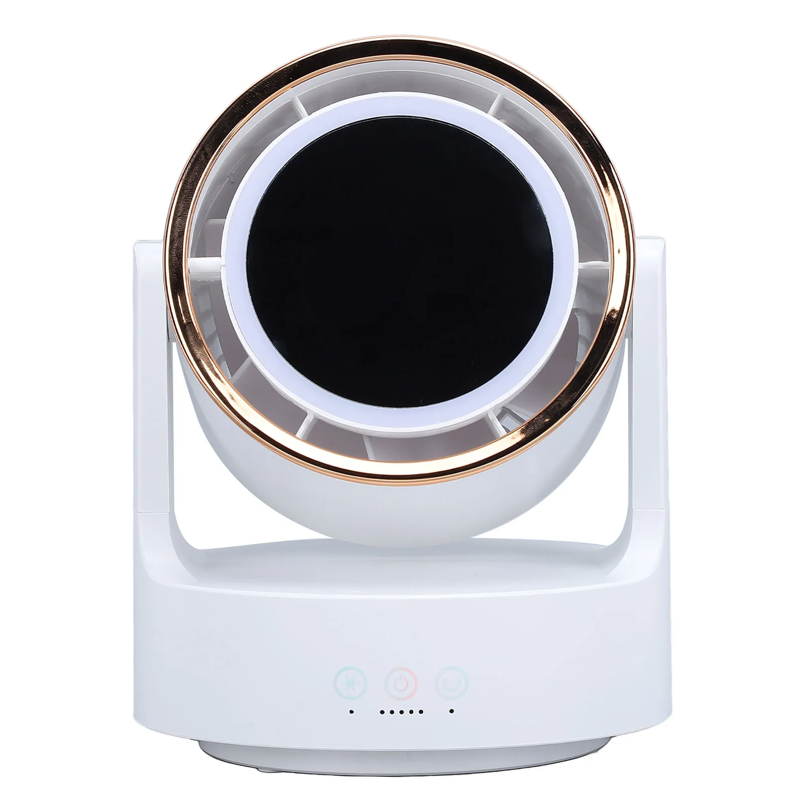 Ventilador de Mesa Multifuncional MDUG, silencioso, recarregável, sem pás, com iluminação e acabamento espelhado