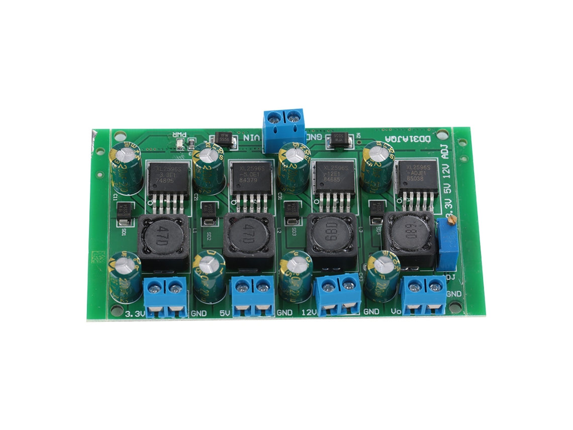 Laxiscreed Módulo Fonte De Alimentação De 4 Canais Ajustável 3.3v/5v/12v Até 3a