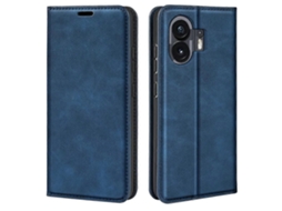 Capa De Couro Com Ventosa Magnética Estilo Retrô Para Nothing Phone 2
