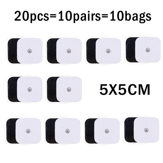10/20 Unidades De Eletrodos Tens Para Aparelho Terapia Elétrica Digital, Almofadas Pulso Acupuntura E Massagem, Adesivos Gel Condutores ~05024