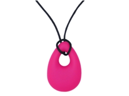 Colar De Mastigação Para Bebê Em Silicone Macio Pingente Lágrima Cor Rosa Vermelha