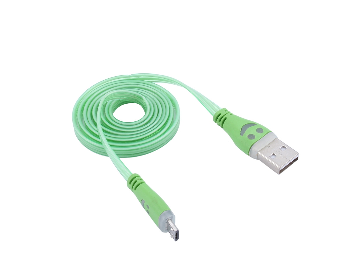 Cabo de Dados com Led, Compatível Android, 1m. EOOCOO (carga e Sincronização)