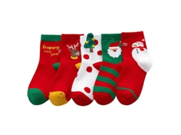 5 Pares de Meias de Natal para Crianças de Natal ALLINLESS