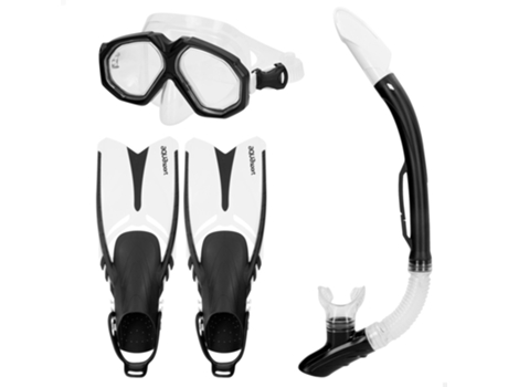 AQUA SPORT Conjunto de Óculos de Mergulho para Adultos C/Tubo e Barbatanas T.8-42