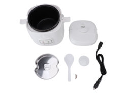 Panela de arroz portátil de 2L para carro, multifuncional e eficiente, com bandeja a vapor para campismo LAXISCREED