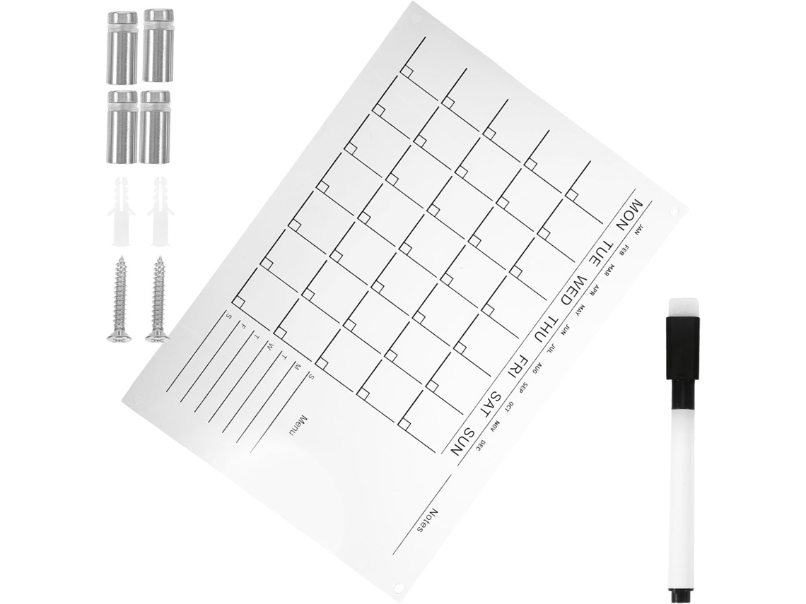 Calendrier Hebdomadaire Effaçable En Acrylique Design Suspendu, Tableau Léger Et Pour Bureau Ou Maison