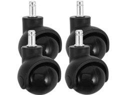 Rodízios Esféricos Para Moveis, Conjunto De 4, Preto, Em Nylon Pu