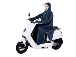 Impermeável Oxford para Bicicleta Elétrica com Manga Proteção 5XL Azul Marinho
