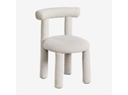 Sklum Pack De 2 Cadeiras De Jantar Estofadas Em Tecido Bouclé Gia Poliéster                       Tecido Bouclé Off White