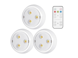 Luzes Led Com Controle Remoto Luz De 3 Cores Luz De Pressão Operada Por Bateria Sob A Luz Do Gabinete Luz De Torneira Regulável 50 Lúmens Bestvite