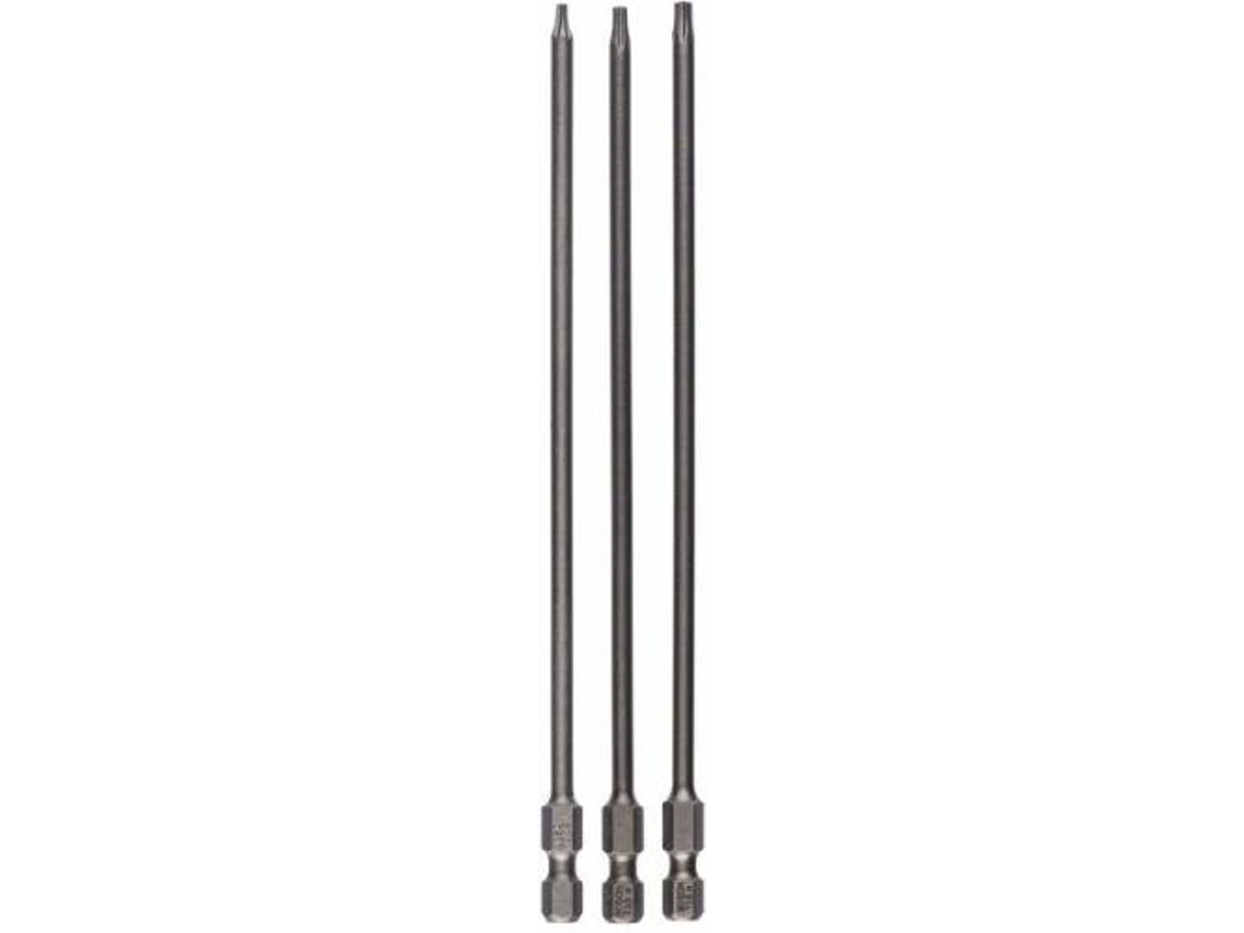 Conjunto de 3 Pontas de Aparafusar BOSCH Extraduras T8; T10; T15; 152 mm