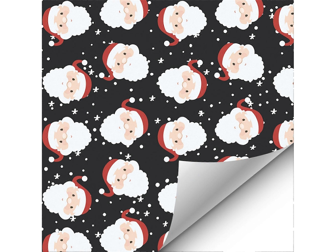Papel De Embrulho De Natal Preto, Branco E Vermelho, Decorativo, Ecológico, Para Crianças, Tamanho G Olysi Shop