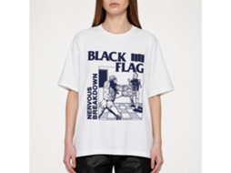 Black Flag Nervous Breakdown T-shirt White Unisex Adults Size:m