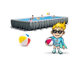 Piscina De Jardim Com Estrutura 975 X 488 X 132 Cm 21 Em 1 Intex 26374