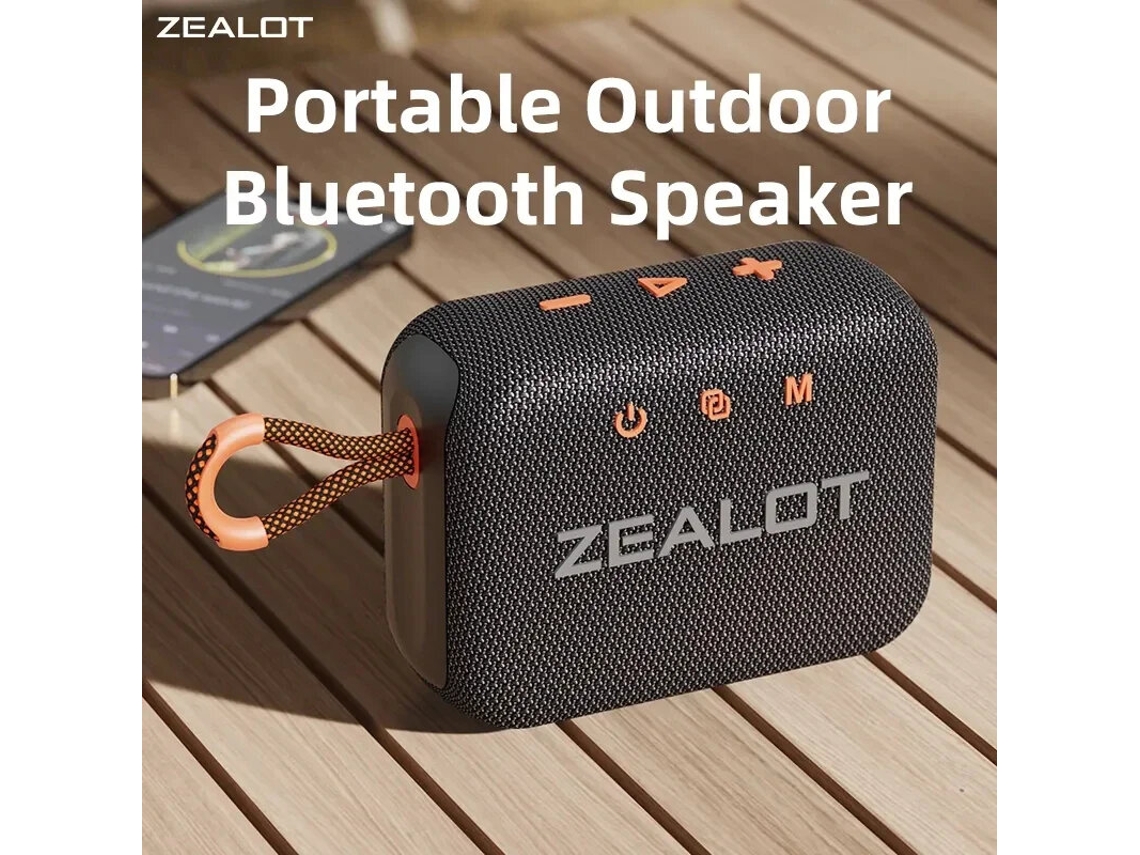 Coluna Portátil Zelote S75 10w Bluetooth, Driver De 57 Mm, Estéreo hi-fi, Bateria De 3000 Mah, Suporte Para Cartão Tf, Tws, Ipx6, À Prova De Água, Para
