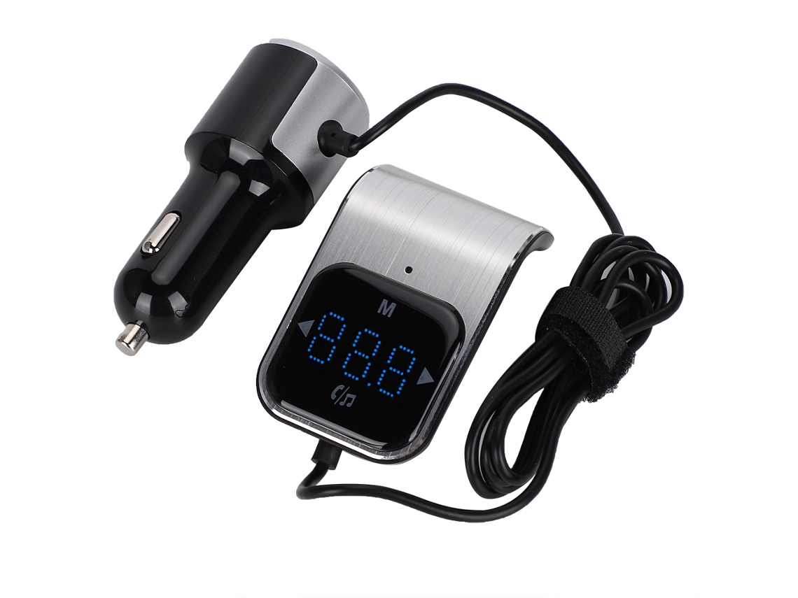 Transmissor FM MP3 Bluetooth EOOCOO com chamadas sem fio e carregamento USB