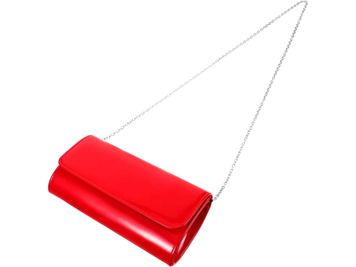 Bolsa Clutch Vermelha De Grande Capacidade Para Mulheres, Bolsa De Mão Para Celular, Carteira Decorativa.