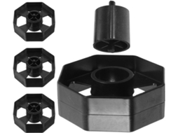 Pretyzoom Conjunto De 4 Núcleos Reposição Para Dispensador Fita Adesiva Mesa Em Plástico Preto, Desempenho Estável E