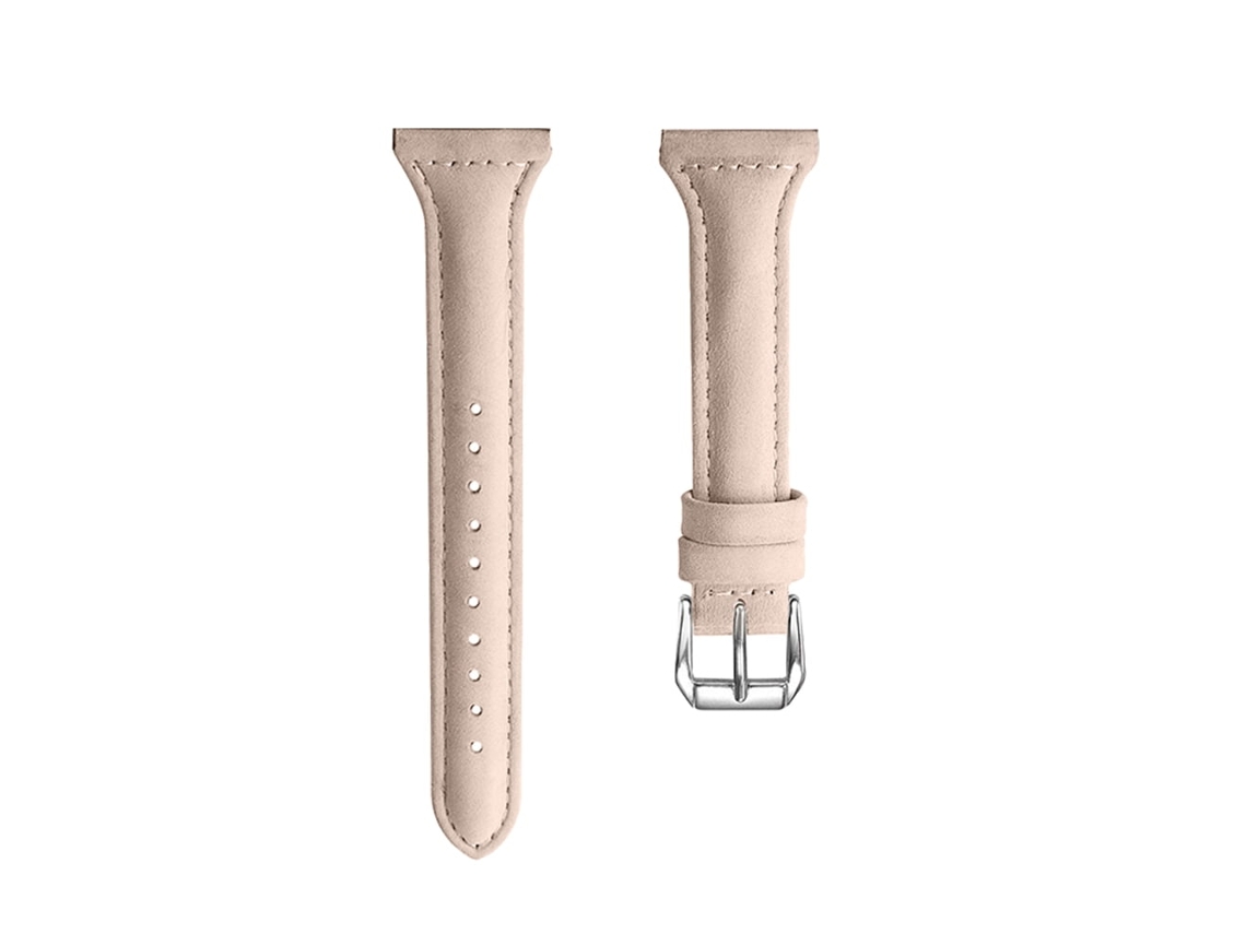 Pulseira de relógio em couro genuíno com design elegante, compatível com Galaxy Watch Active (20 mm, cor damasco fosco).