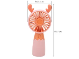 Ventilador De Mão Deer Ears, Carregamento Usb, Ergonômico, Bateria De 300 Mah, Mini Ventilador Portátil Ergonômico Para Casa, Viag Slowmoose