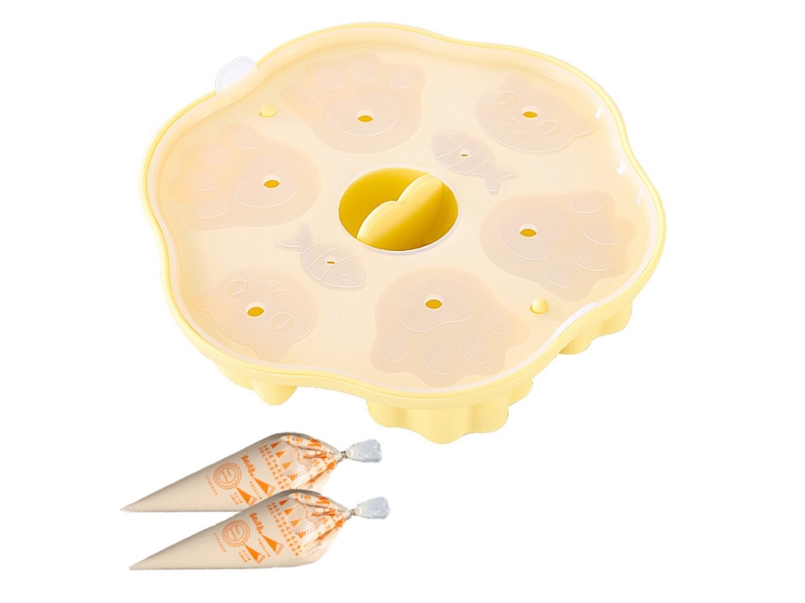 Molde De Bolo Cozido No Vapor Silicone, Multi Cavidade, Antiaderente, Conjunto Pastelaria Bonito Para Cozimento Cozinha Bebê