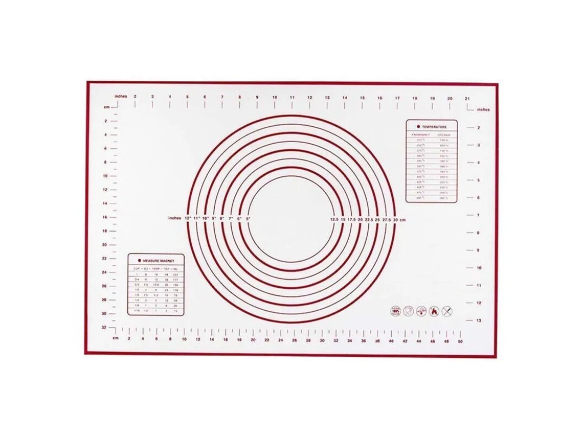 Tapete De Silicone Para Assar 60 X 80 Cm, Livre Bpa, Com Dimensões Ideais Fondant E Pizza.