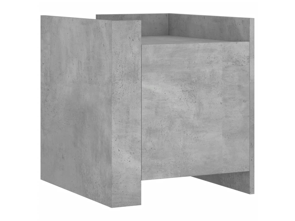 Mesa de Cabeceira MAISON EXCLUSIVE Derivados Madeira Cinzento Cimento (45x50x50 cm)