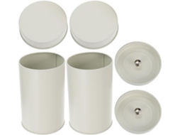 Conjunto Didiseaon Com 2 Recipientes Para Chá E Açúcar, Latas De Metal Cor Marfim Com Vedação Hermética E Design