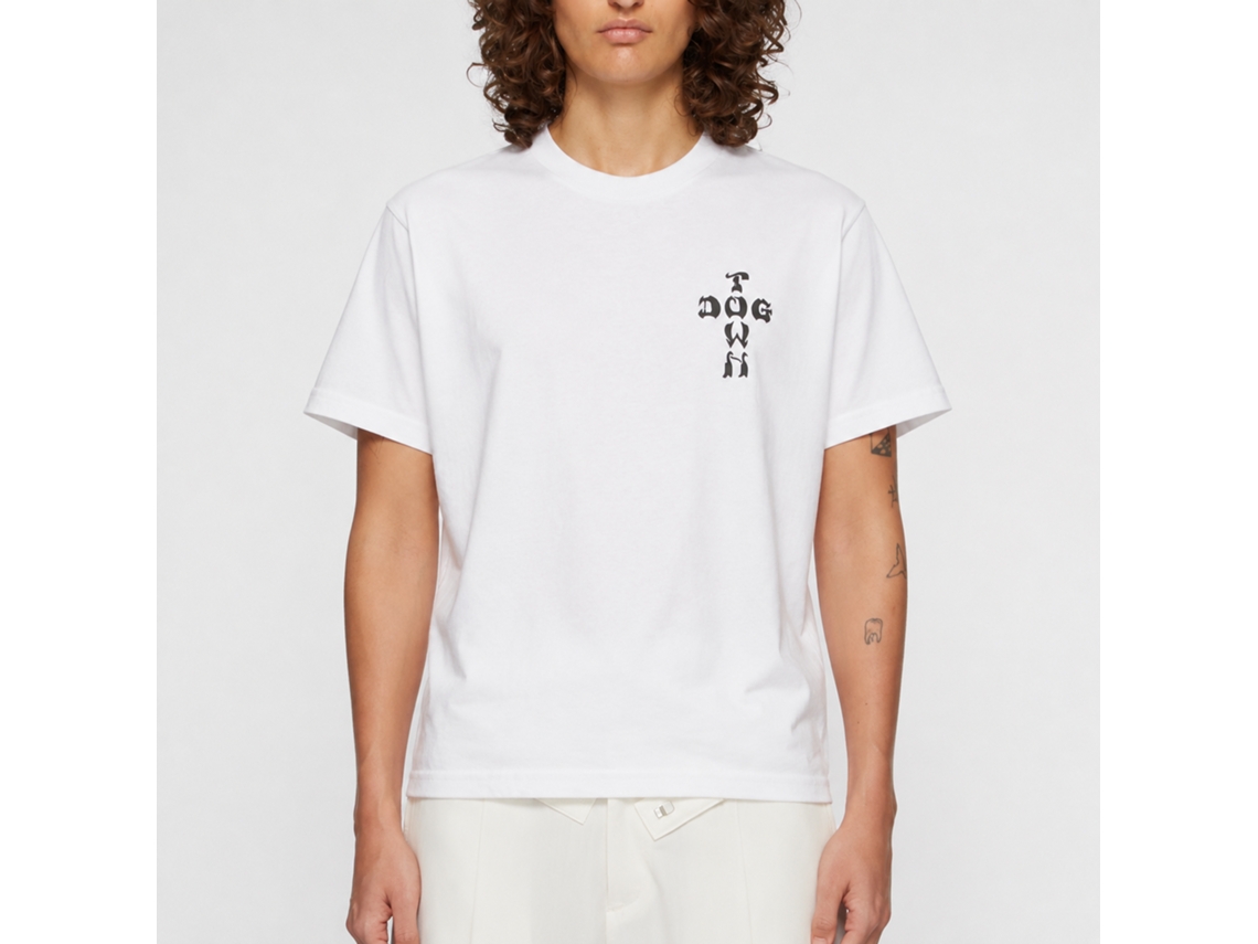 Dogtown Cross Logo T-shirt White Unisex Adults Size:l