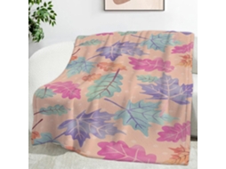 Manta com Estampa de Folha Bordo para Plantas 220x240 Cm Multifuncional Macia Aconchegante em Flanela Ideal Es