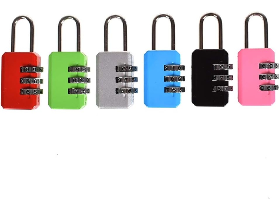 Cadeado De Combinação Reconfigurável 3 Dígitos, 1 Cadeado Resistente Às Intempéries Para Bagagem, Malas, Pastas, Etc