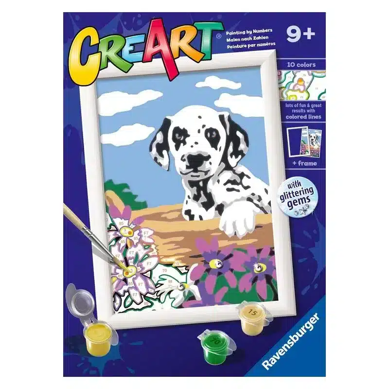 Kit De Pintura Creart Serie E Classic Dálmata Con Flores 23941 Ravensburg P24ravensburger