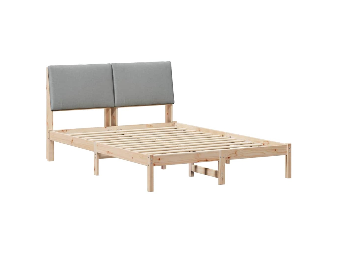 Estrutura da Cama Marrom e Cinza Claro 160 X 200 Cm MAISON EXCLUSIVE