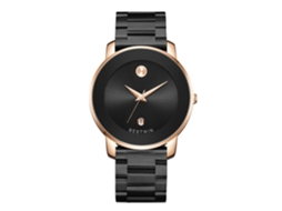 Relógio de Quartzo Masculino MDUG (rosa e Preto)