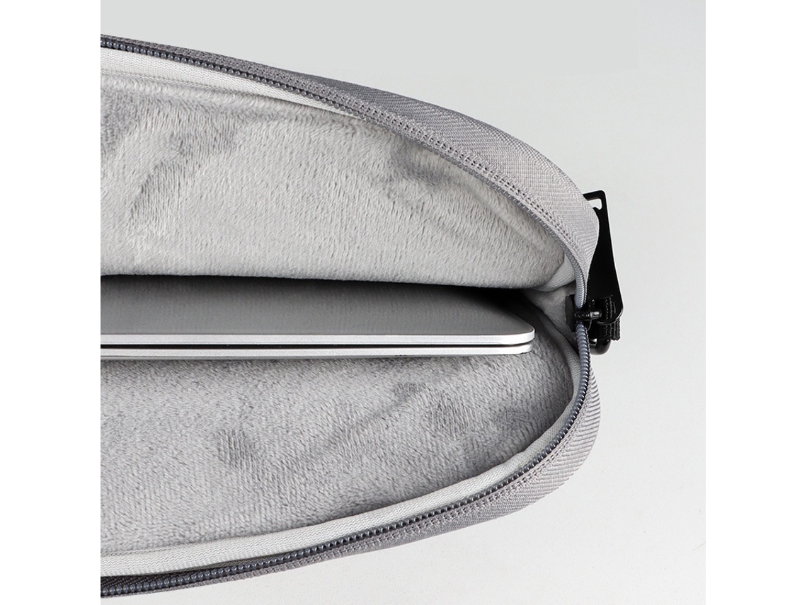 Bolsa Para Computador Portátil 13.3 Polegadas Impermeável Com Interior Macio E Bolso Auxiliar Cinzento, Para Uso Diário Elysve