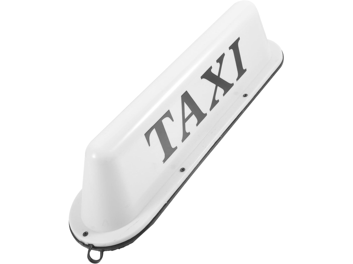 Sinal Luminoso De Táxi Em Plástico Branco, Fácil De Instalar